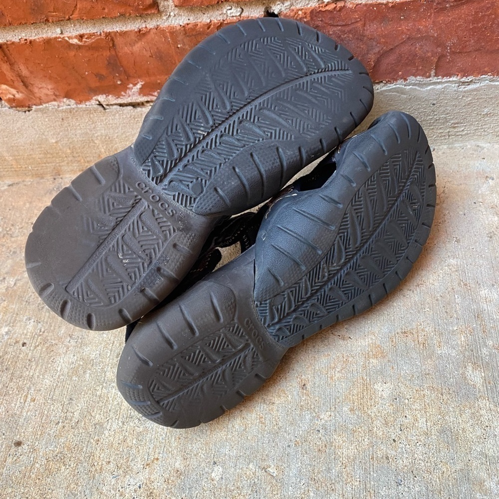 Crocs Mens 7 Brown Hiking Outdoor Comfort Casual Sandals - Picture 6 of 8